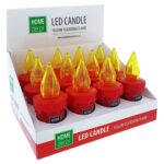 KSA ELEKTROPROFI (P1464) Crvena LED svijeća HD-132 HOME DECOR sa žutim titrajućim plamenom HD-132