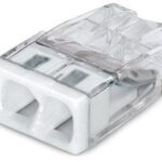 KSA ELEKTROPROFI WAGO Stezaljka za montažnu kutiju,kruti vodič: 0.5-2.5 mm², broj polova: 2 , prozirna, bijela 2273-202