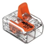 KSA ELEKTROPROFI WAGO spojna stezaljka, fleksibilni vodič: 0.5-6 mm², kruti vodič: 0.5-6 mm², broj polova: 2 , prozirna, narančasta 221-612
