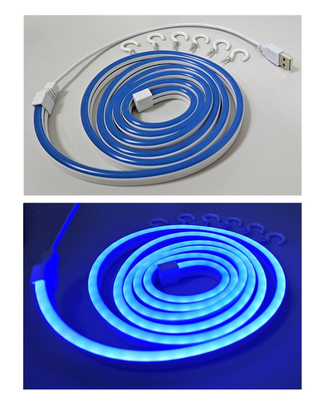 KSA ELEKTROPROFI LED neon flex traka USB 1.8m plava TR-32N KSA ELEKTROPROFI LED neon flex traka USB 1.8m plava TR-32N - Slika 1