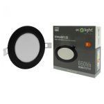 KSA ELEKTROPROFI LED okrugli ugradbeni panel - crni 6W 4000K EC20463