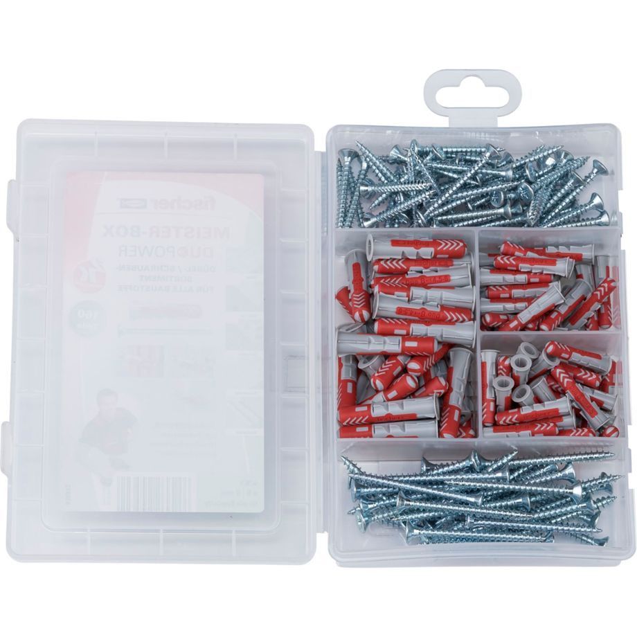 FISCHER Fischer Meister-Box Duo Power set utikača s vijcima 160 dijelova D640992 FISCHER Fischer Meister-Box Duo Power set utikača s vijcima 160 dijelova D640992 - Slika 1