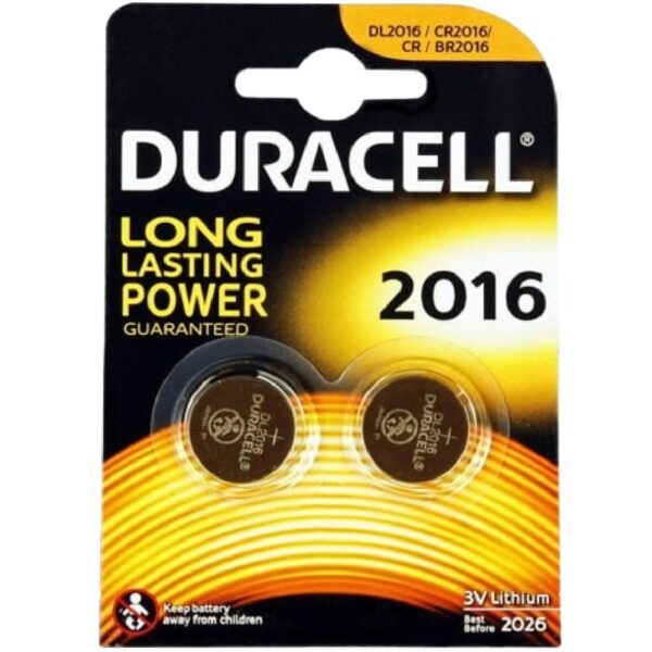 KSA ELEKTROPROFI DURACELL litijske plosnate baterije DL2016 blister 2 kom/pak DRB2016L2