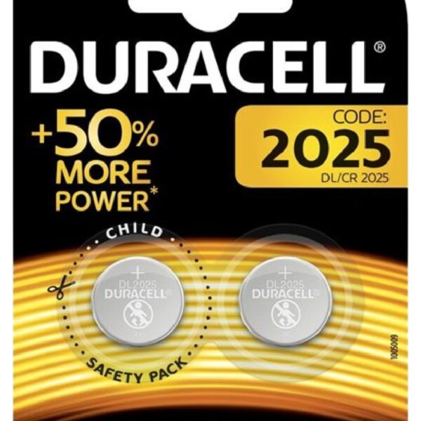 KSA ELEKTROPROFI DURACELL litijske plosnate baterije DL2025 blister 2 kom/pak DRB2025L2