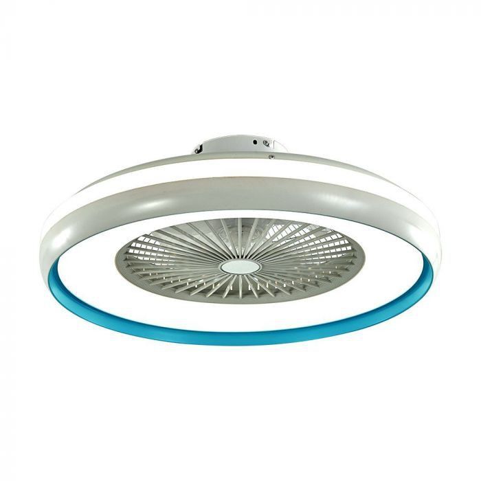 V-TAC Stropni ventilator s LED osvjetljenjem 45W i daljinskim upravljačem 3u1 45W AC motor s plavim obrubom 217934 V-TAC Stropni ventilator s LED osvjetljenjem 45W i daljinskim upravljačem 3u1 45W AC motor s plavim obrubom 217934 - Slika 1