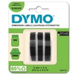 DYMO 1x3 Dymo Embossing etikete 9 mm crne D446665