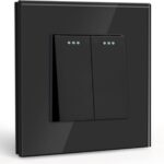 ELEKTRO SMART DESIGN LINE serijski mehanički prekidač s fluorescentnom indikacijom, crni DL-M201-BK