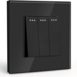 ELEKTRO SMART DESIGN LINE trostruki mehanički prekidač s fluorescentnom indikacijom, crni DL-M301-BK