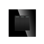 ELEKTRO SMART DESIGN LINE trostruki mehanički izmjenični prekidač s fluorescentnom indikacijom, crni DL-M302-BK