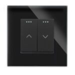 ELEKTRO SMART DESIGN LINE mehanički prekidač za rolete i zavjese s fluorescentnom indikacijom, crni DL-CT-BK