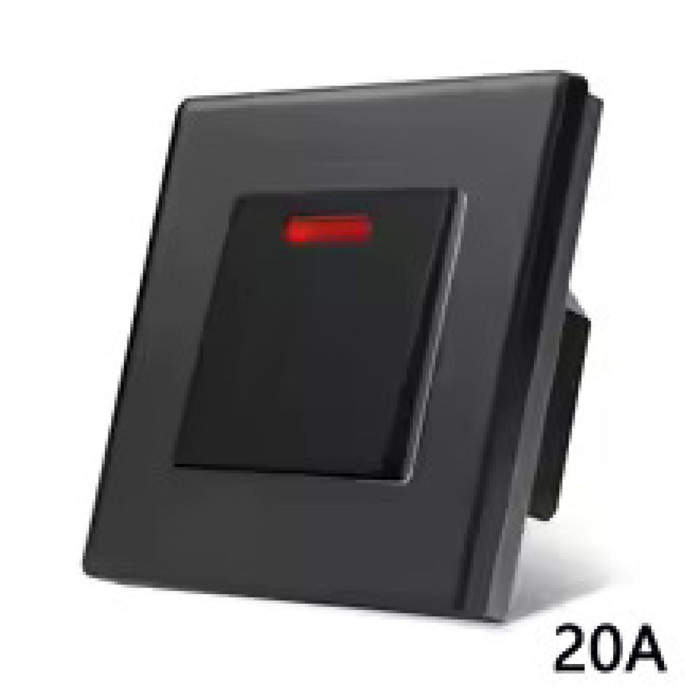 ELEKTRO SMART DESIGN LINE jednopolni mehanički prekidač s fluorescentnom indikacijom 20 A, crni DL-20AM101-BK ELEKTRO SMART DESIGN LINE jednopolni mehanički prekidač s fluorescentnom indikacijom 20 A, crni DL-20AM101-BK - Slika 1