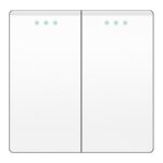 ELEKTRO SMART DESIGN LINE mehanički modul za serijski prekidač s fluorescentnom indikacijom, bijeli DL-86-2G1W-WT