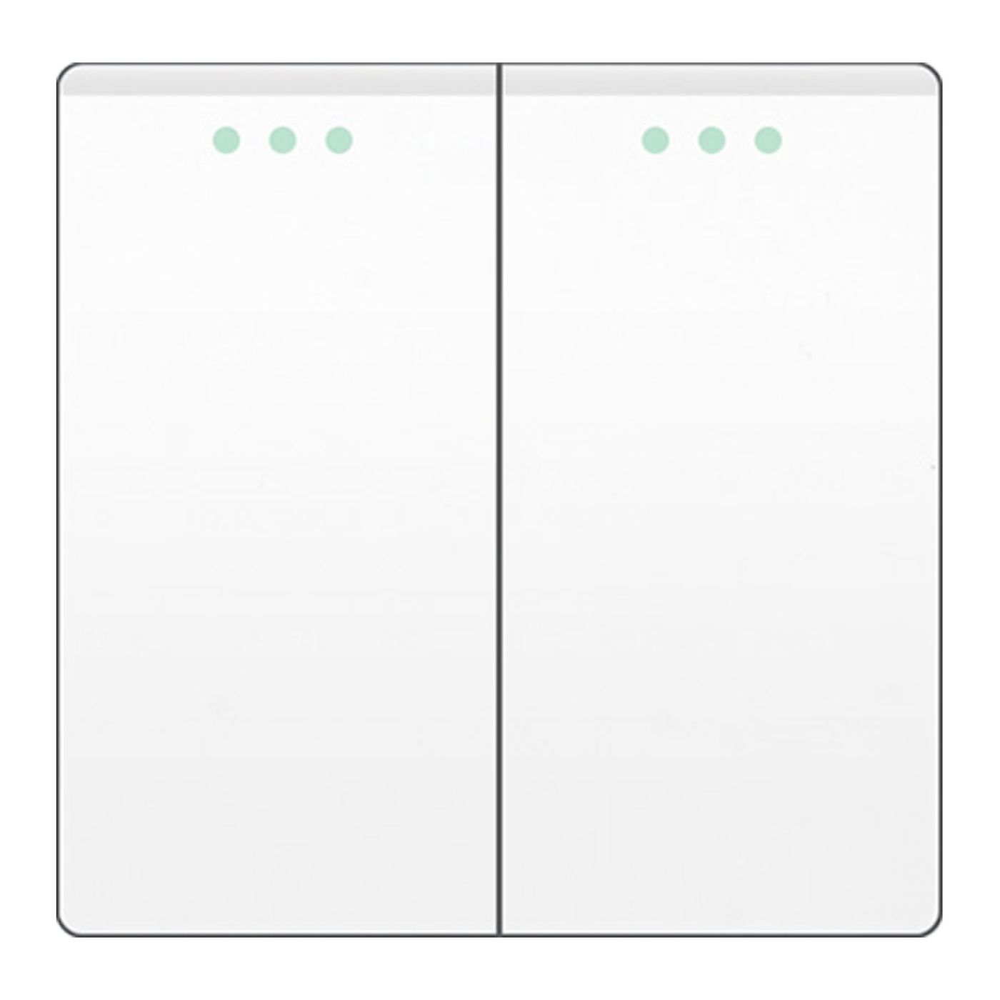 ELEKTRO SMART DESIGN LINE mehanički modul za dvostruki izmjenični prekidač s fluorescentnom indikacijom, bijeli DL-86-2G2W-WT ELEKTRO SMART DESIGN LINE mehanički modul za dvostruki izmjenični prekidač s fluorescentnom indikacijom, bijeli DL-86-2G2W-WT - Slika 1