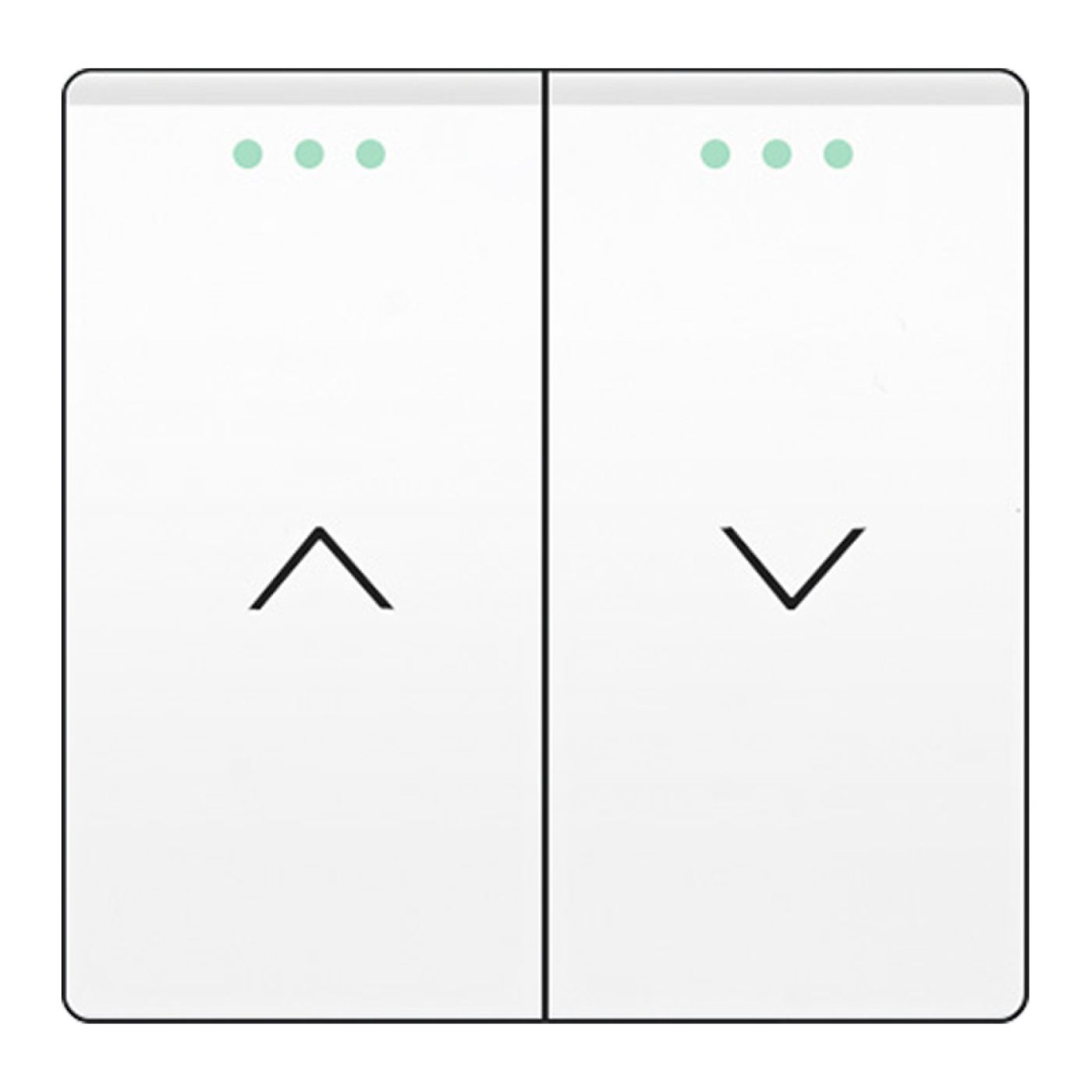 ELEKTRO SMART DESIGN LINE mehanički modul za prekidač za rolete i zavjese s fluorescentnom idikacijom, bijeli DL-86-CT-WT ELEKTRO SMART DESIGN LINE mehanički modul za prekidač za rolete i zavjese s fluorescentnom idikacijom, bijeli DL-86-CT-WT - Slika 1