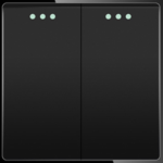 ELEKTRO SMART DESIGN LINE mehanički modul za serijski prekidač s fluorescentnom indikacijom, crni DL-86-2G1W-BK