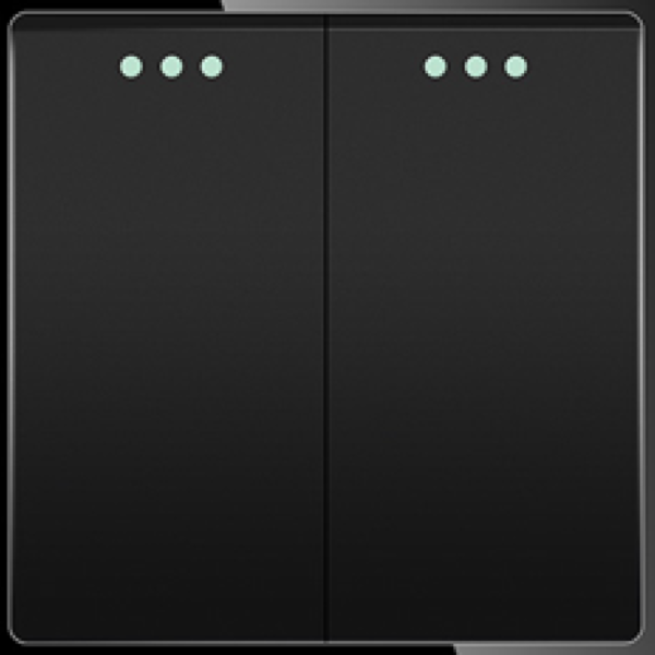 ELEKTRO SMART DESIGN LINE mehanički modul za serijski prekidač s fluorescentnom indikacijom, crni DL-86-2G1W-BK