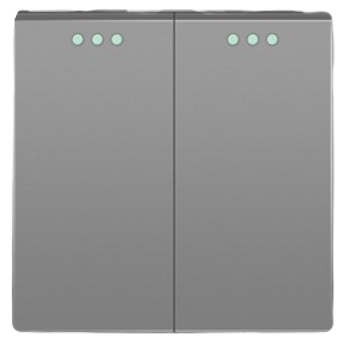 ELEKTRO SMART DESIGN LINE mehanički modul za serijski prekidač s fluorescentnom indikacijom, sivi DL-86-2G1W-GY ELEKTRO SMART DESIGN LINE mehanički modul za serijski prekidač s fluorescentnom indikacijom, sivi DL-86-2G1W-GY - Slika 1