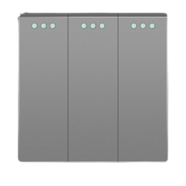 ELEKTRO SMART DESIGN LINE mehanički modul za trostruki prekidač s fluorescentnom indikacijom, sivi DL-86-3G1W-GY