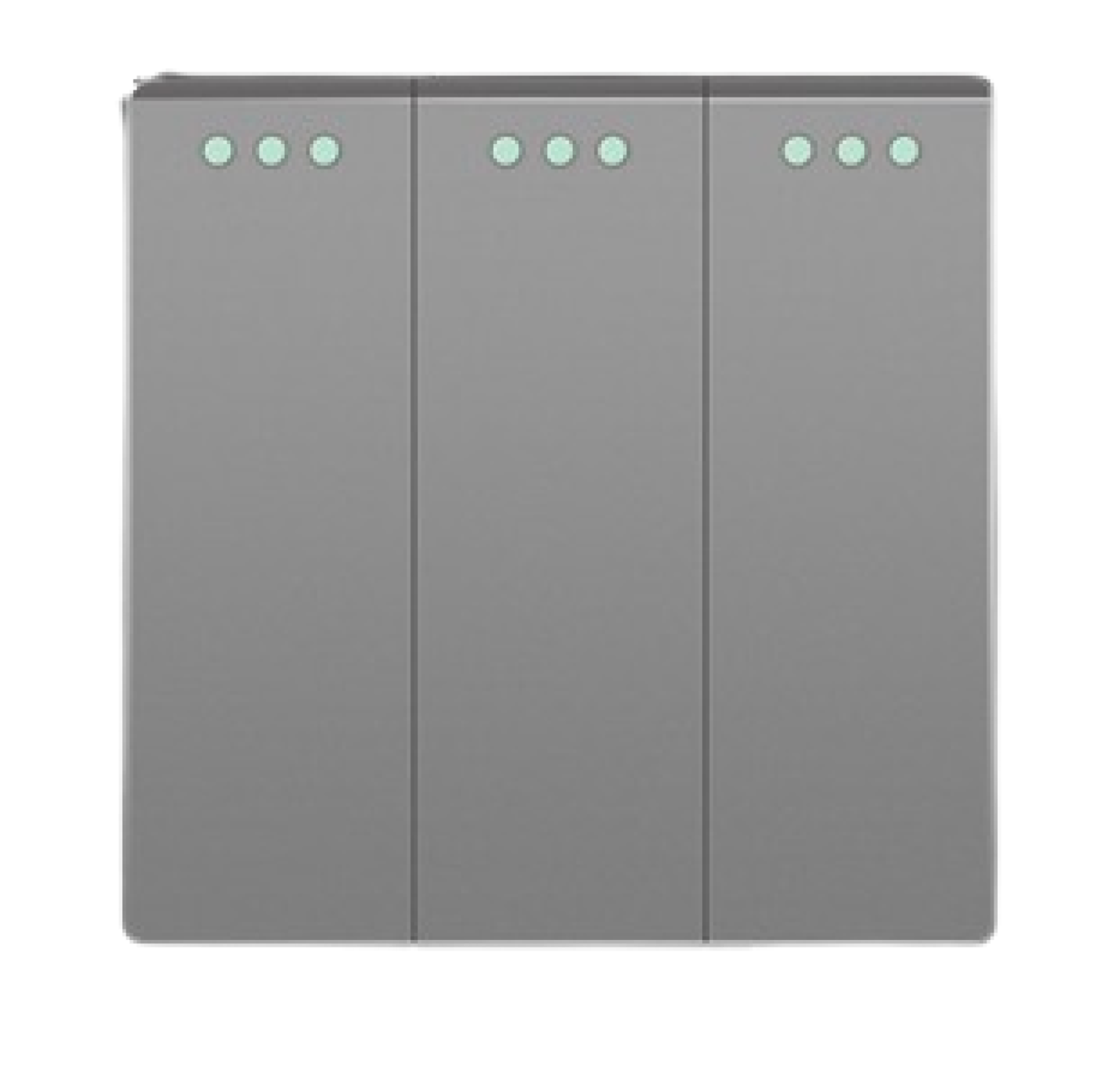 ELEKTRO SMART DESIGN LINE mehanički modul za trostruki izmjenični prekidač s fluorescentnom indikacijom, sivi DL-86-3G2W-GY ELEKTRO SMART DESIGN LINE mehanički modul za trostruki izmjenični prekidač s fluorescentnom indikacijom, sivi DL-86-3G2W-GY - Slika 1