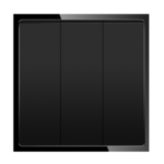 ELEKTRO SMART DESIGN LINE mehanički modul za trostruki izmjenični prekidač, crni DL-86-3G2W-BK plain