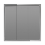 ELEKTRO SMART DESIGN LINE mehanički modul za trostruki izmjenični prekidač, sivi DL-86-3G2W-GY plain