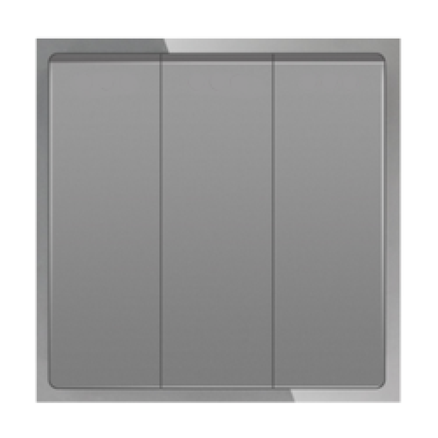 ELEKTRO SMART DESIGN LINE mehanički modul za trostruki izmjenični prekidač, sivi DL-86-3G2W-GY plain ELEKTRO SMART DESIGN LINE mehanički modul za trostruki izmjenični prekidač, sivi DL-86-3G2W-GY plain - Slika 1