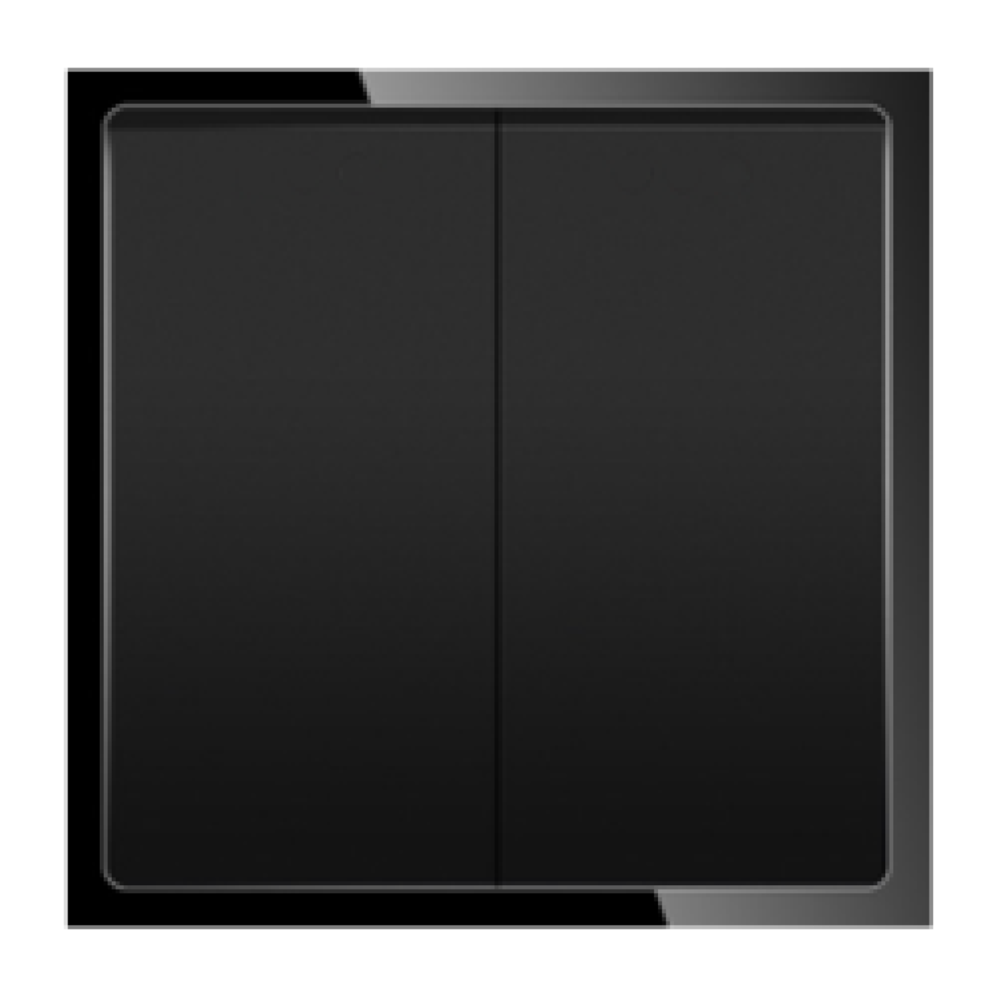 ELEKTRO SMART DESIGN LINE mehanički modul za dvostruko tipkalo, crni DL-86-2RS-BK plain ELEKTRO SMART DESIGN LINE mehanički modul za dvostruko tipkalo, crni DL-86-2RS-BK plain - Slika 1