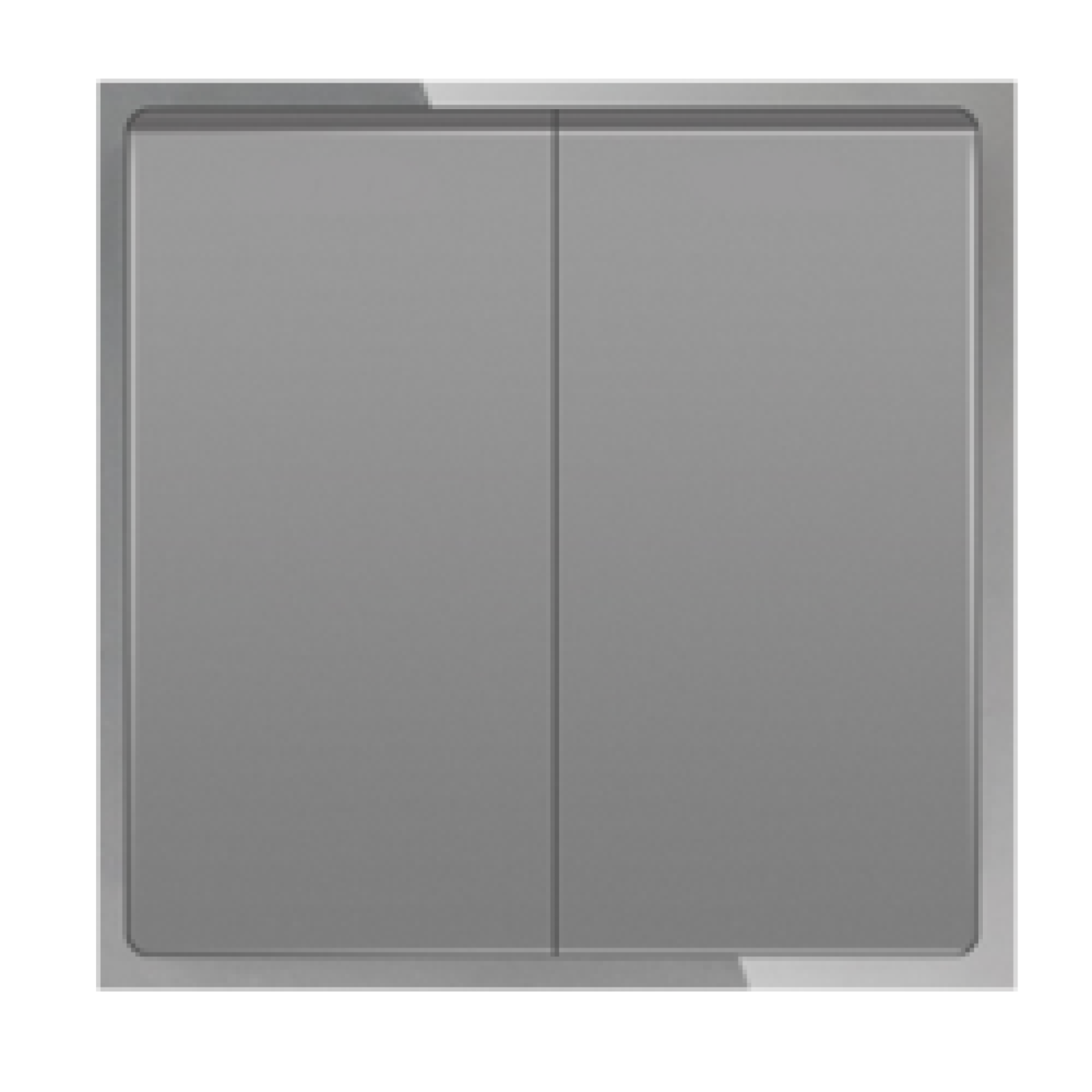 ELEKTRO SMART DESIGN LINE mehanički modul za dvostruko tipkalo, sivi DL-86-2RS-GY plain ELEKTRO SMART DESIGN LINE mehanički modul za dvostruko tipkalo, sivi DL-86-2RS-GY plain - Slika 1