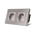 ELEKTRO SMART ELEKTRO SMART dvostruka EU utičnica tip F, 16 A, siva ES-2M1F-GY