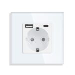 ELEKTRO SMART ELEKTRO SMART jednostruka EU utičnica tip F + punjač USB tip A i USB tip C 20W, bijela ES-1F&AC2.1-WT