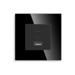 ELEKTRO SMART ELEKTRO SMART utičnica s brzim punjenjem, 65W, 1 tip A USB utor + 2 tip C USB utora, crna ES-FC65W-BK