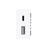 ELEKTRO SMART ELEKTRO SMART modul za 1/2 za brzi punjač USB A+USB C, 20W, bijeli ES-1/2USBA+C-WT