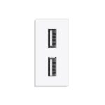 ELEKTRO SMART ELEKTRO SMART modul 1/2 brzi punjač 2xUSB A,5V 2.4A, bijeli ES-86-1/22USB52.4-WT