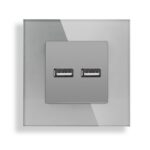 ELEKTRO SMART ELEKTRO SMART dvostruka utičnica USB tip A , 5V 3.1A, siva ES-USB53.1-GY