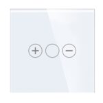 ELEKTRO SMART ELEKTRO SMART stakleni panel za dimer s metalnim nosačem, bijeli ES-G86.CT-DM-WT