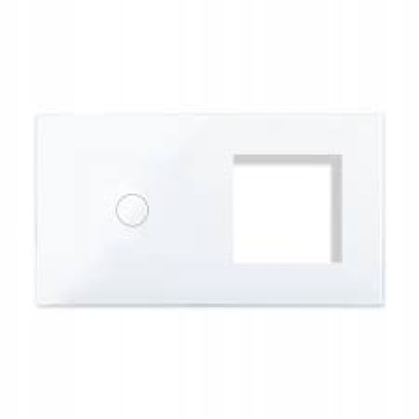 ELEKTRO SMART ELEKTRO SMART stakleni panel za prekidač x1 + jednostruki okvir za module s metalnim nosačem, bijeli ES-G157.1G1F-WT ELEKTRO SMART ELEKTRO SMART stakleni panel za prekidač x1 + jednostruki okvir za module s metalnim nosačem, bijeli ES-G157.1G1F-WT - Slika 1