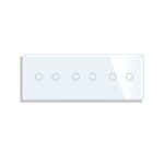 ELEKTRO SMART ELEKTRO SMART stakleni panel za prekidače, 2+2+2 s metalnim nosačem, bijeli ES-G228.3X2G-WT
