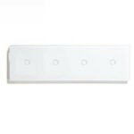 ELEKTRO SMART ELEKTRO SMART stakleni panel za prekidače, 1+1+1+1 s metalnim nosačem, bijeli ES-G299.4X1G-WT