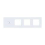 ELEKTRO SMART ELEKTRO SMART stakleni panel za prekidače, 1 + tri okvira, s metalnim nosačem, bijeli ES-G299.1G3F-WT