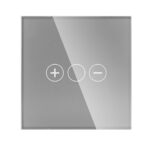 ELEKTRO SMART ELEKTRO SMART stakleni panel za dimer s metalnim nosačem, sivi ES-G86.CT-DM-GY