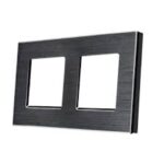 ELEKTRO SMART ELEKTRO SMART dvostruki aluminijski okvir za module s metalnim nosačem, crni ES-A157.2F-BK