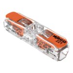 KSA ELEKTROPROFI WAGO spojna stezaljka, za sve vrste vodiča: 0.5-4 mm², broj polova: 2 , prozirna, narančasta 221-2411
