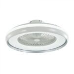 V-TAC Stropni ventilator s LED osvjetljenjem 45W i daljinskim upravljačem 3u1 45W AC motor s sivim obrubom 217935