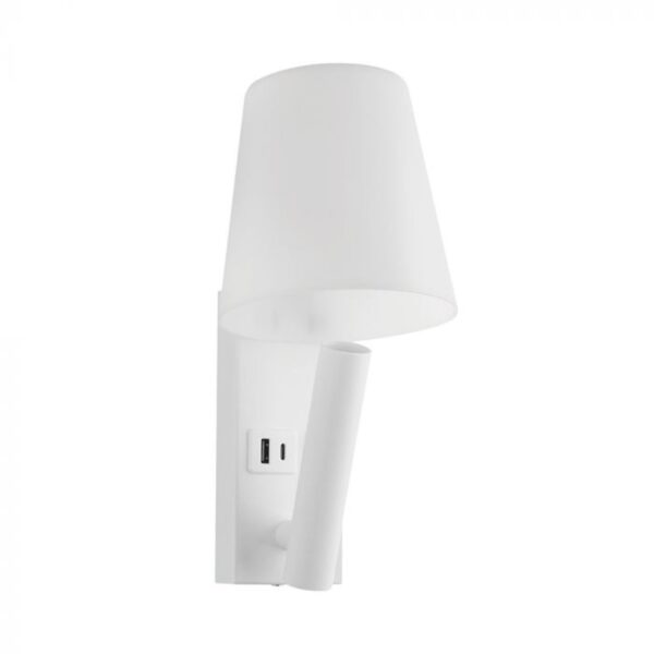 V-TAC LED noćna svjetiljka 2W CREE čip 3000K IP20 USB/TIP C, bijela 240006