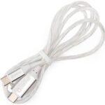 KSA ELEKTROPROFI Kabel USB-C - USB-C 60W 3A LED 1M, bijeli PSCC1L