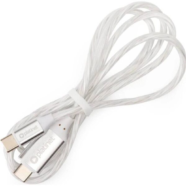 KSA ELEKTROPROFI Kabel USB-C - USB-C 60W 3A LED 1M, bijeli PSCC1L