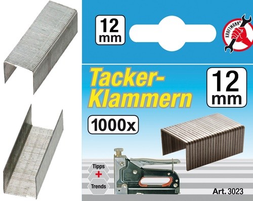 BGS ulošci za klamericu 1000kom. 12mm Kraftmann 3023 BGS Kraftmann 3023 ulošci za klamericu tip 53 12 mm 1000 komada