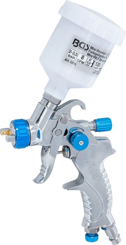 BGS Zračna šprica za boju 0,8mm boca PVC 120ccm 3315 BP26 BGS zračna šprica za boju s PVC bocom 120 ccm i mlaznicom 0,8 mm