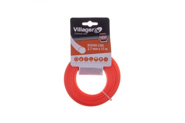 VILLAGER najlonska nit 3.0mm x 15m - okrugla 034046 PPR25 VILLAGER okrugla najlonska nit 3.0 mm x 15 m za trimer