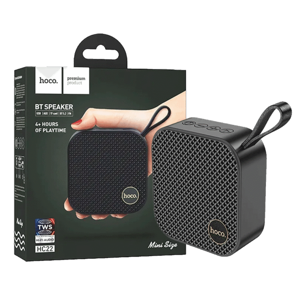 hoco. Zvučnik bežični, Bluetooth, 1200 mAh, 5W - HC22, Crni